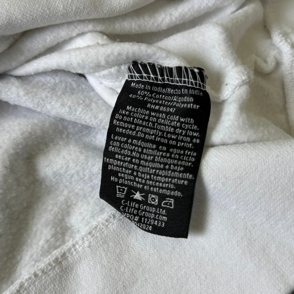 Disney‎ Nightmare Before Christmas White Pullover Hoodie Womens Large